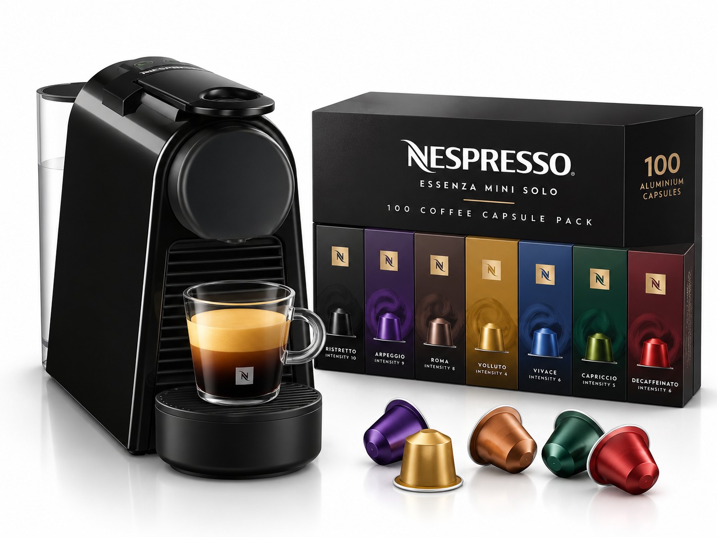 Nespresso INISSIA with 100 Capsules